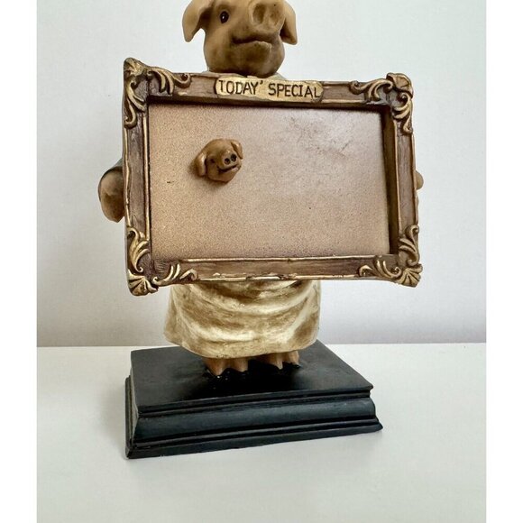 9” French Chef Baker Pig Magnetic Menu Board Sign Vintage Decor Pastry Italian - Picture 9 of 11